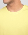 Shop Pastel Yellow Half Sleeve T-Shirt