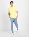 Shop Pastel Yellow V-Neck T-Shirt-Full