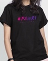 Shop Pawri All Night BoyfriendT-Shirt Black-Front