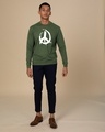 Shop Peace Brush Stroke Crew Neck Fleece Light Sweatshirt-Design
