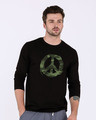 Shop Peace Camouflage Full Sleeve T-Shirt-Front