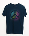 Shop Peace Colors Half Sleeve T-Shirt-Front