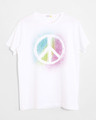 Shop Peace Colors Half Sleeve T-Shirt-Front