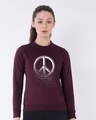 Shop Peace Dispersion Fleece Light Sweatshirt-Front