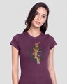 Shop Peace Gun Flower Half Sleeve T-Shirt-Front