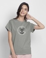 Shop Peace Jerry Boyfriend T-Shirt (TJL) Meteor Grey-Front