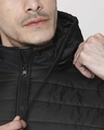 Shop Peace & Motorbike Logo Puffer Jacket with Detachable Hood