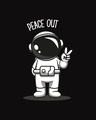 Shop Peace Out Astronaut Fleece Sweatshirt Black