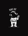 Shop Men's Black Peace Out Astronaut Graphic Printed T-shirt