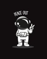 Shop Peace Out Astronaut Round Neck Vest Black