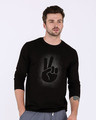 Shop Peace Out Shadow Full Sleeve T-Shirt-Front