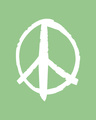 Shop Peace Symbol Buttoned Bomber Jacket-Full