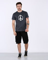 Shop Peace Symbol Half Sleeve T-Shirt