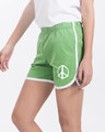 Shop Peace Symbol Runner Fleece Shorts-Front