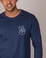 Shop Peace Yo Full Sleeve T-Shirt-Front