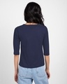 Shop Women's Blue Slim Fit T-shirt-Design