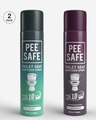Shop Pee Safe - Toilet Seat Sanitizer Spray - Lavender & Mint  (300 ml + 300 ml)-Front