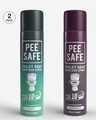 Shop Pee Safe - Toilet Seat Sanitizer Spray - Lavender & Mint  (300 ml + 300 ml)-Design