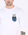 Shop Peek-a-boo Panda Full Sleeve T-Shirt-Front