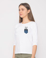 Shop Peek-a-boo Panda Round Neck 3/4th Sleeve T-Shirt-Design