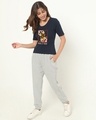 Shop Peek - A - Bros (DL) Women's Elbow Sleeve Round Neck T-shirt-Design