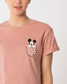 Shop Peek Out Mickey Boyfriend T-Shirt (DL)-Front