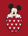 Shop Peek Out Mickey Round Neck 3/4th Sleeve T-Shirt (DL)