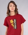 Shop Peeking Pooh Boyfriend T-Shirt (DL)-Front