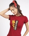 Shop Peeking Pooh Half Sleeve T-Shirt (DL)-Front