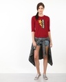 Shop Peeking Pooh Round Neck 3/4th Sleeve T-Shirt (DL)-Design