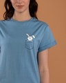 Shop Peeping Bunny Boyfriend T-Shirt-Front