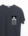 Shop Peeping Mickey Half Sleeve T-Shirt (DL)-Front