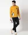 Shop Penguin D-day Fleece Sweatshirt Mustard Yellow-Design