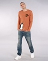 Shop Penguin D-day Full Sleeve T-Shirt Vintage Orange-Design