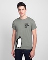 Shop Penguin D-day Half Sleeve T-Shirt Meteor Grey