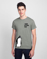 Shop Penguin D-day Half Sleeve T-Shirt Meteor Grey-Front