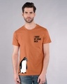 Shop Penguin D-day Half Sleeve T-Shirt Vintage Orange-Front