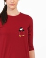 Shop Penguin Hug Round Neck 3/4th Sleeve T-Shirt-Front