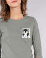 Shop Penguin Polaroid Round Neck 3/4th Sleeve T-Shirt-Front