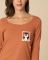 Shop Penguin Polaroid Scoop Neck Full Sleeve T-Shirt-Front