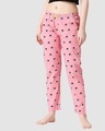 Shop Women's Pink Penguin All Over Printed Pyjamas-Front