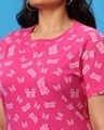 Shop Peppy Pink AOP Plus Size T-Shirt