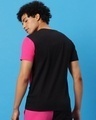 Shop Men's Black & Pink Color Block T-shirt-Design