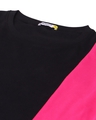Shop Men's Black & Pink Color Block T-shirt