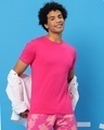 Shop Peppy Pink Half Sleeve T-Shirt-Front