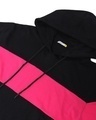 Shop Peppy Pink Plus Size Colorblock Full sleeve Hoodie T-shirt