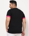 Shop Peppy Pink Plus Size Pocket Color Block T-shirt-Design