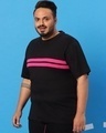 Shop Peppy Pink Plus Size Round Neck Color Block T-shirt