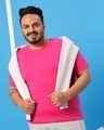 Shop Men's Peppy Pink Plus Size T-shirt