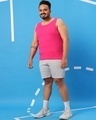 Shop Men's Peppy Pink Plus Size Vest-Full